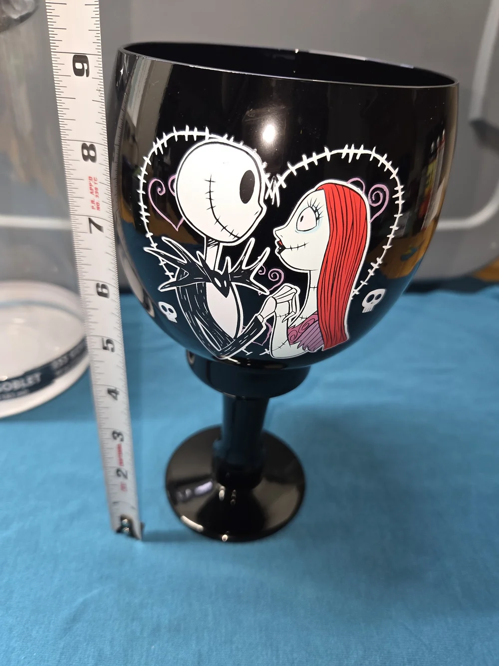 Disney Tim Burton’s Nightmare Before Christmas Jack & Sally Glass Goblet 40oz
